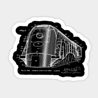 Train Patent Blueprint 1939 Locomotive Design Sticker